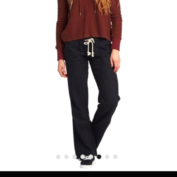 ROXY Oceanside Flared Linen Pants - Picture 2 of 8